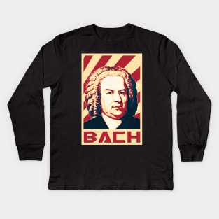 Johann Sebastian Bach Retro Propaganda Kids Long Sleeve T-Shirt